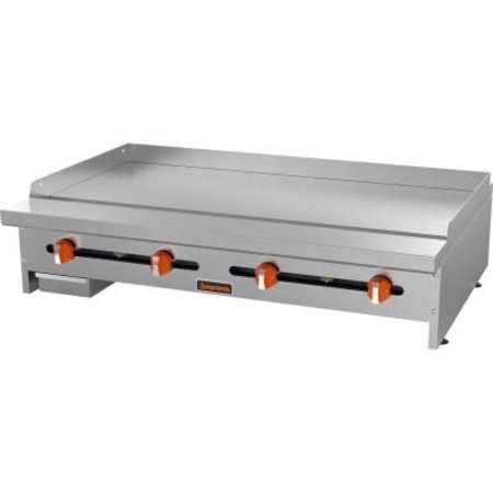 MVP GROUP CORPORATION Sierra Range SRMG-48 - Griddle, 48"W, 4 U-Shaped Burners, 23,000 BTU Each, 3/4" Polished Steel Plate SRMG-48